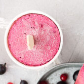 Sorbet yaourt de chèvre nature & framboise