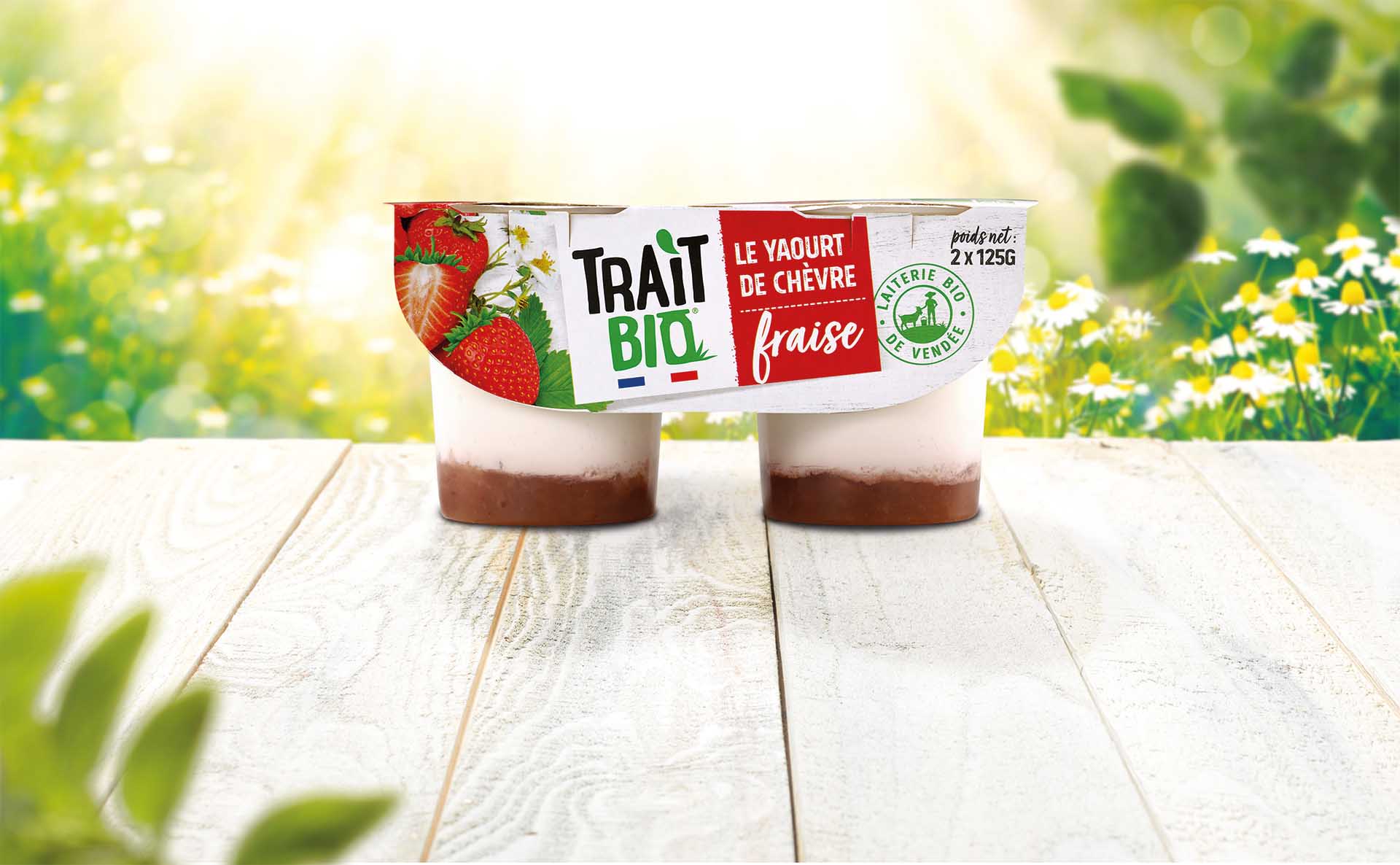 Yaourt de chèvre fraise
