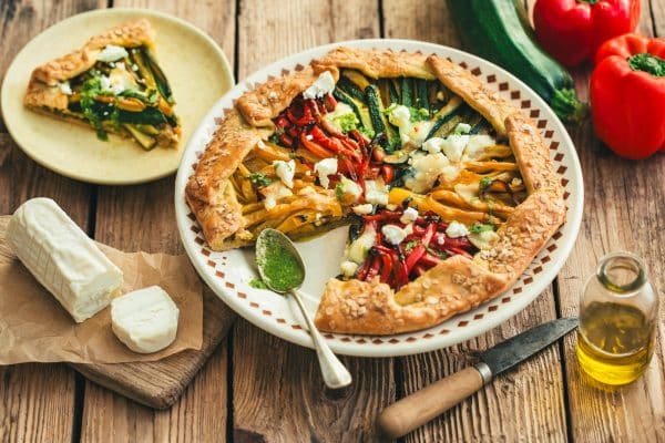 tarte rustique aux légumes rôtis