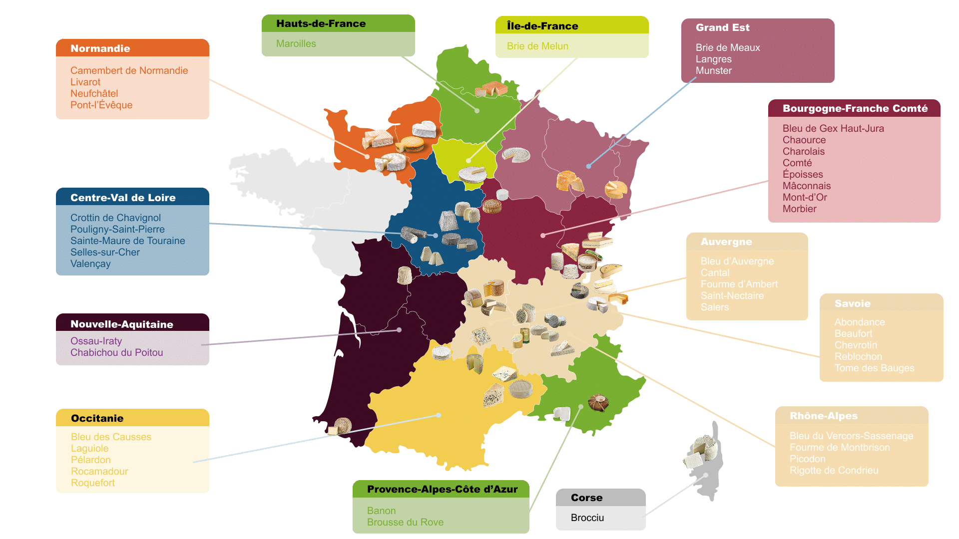 Carte de France des AOP