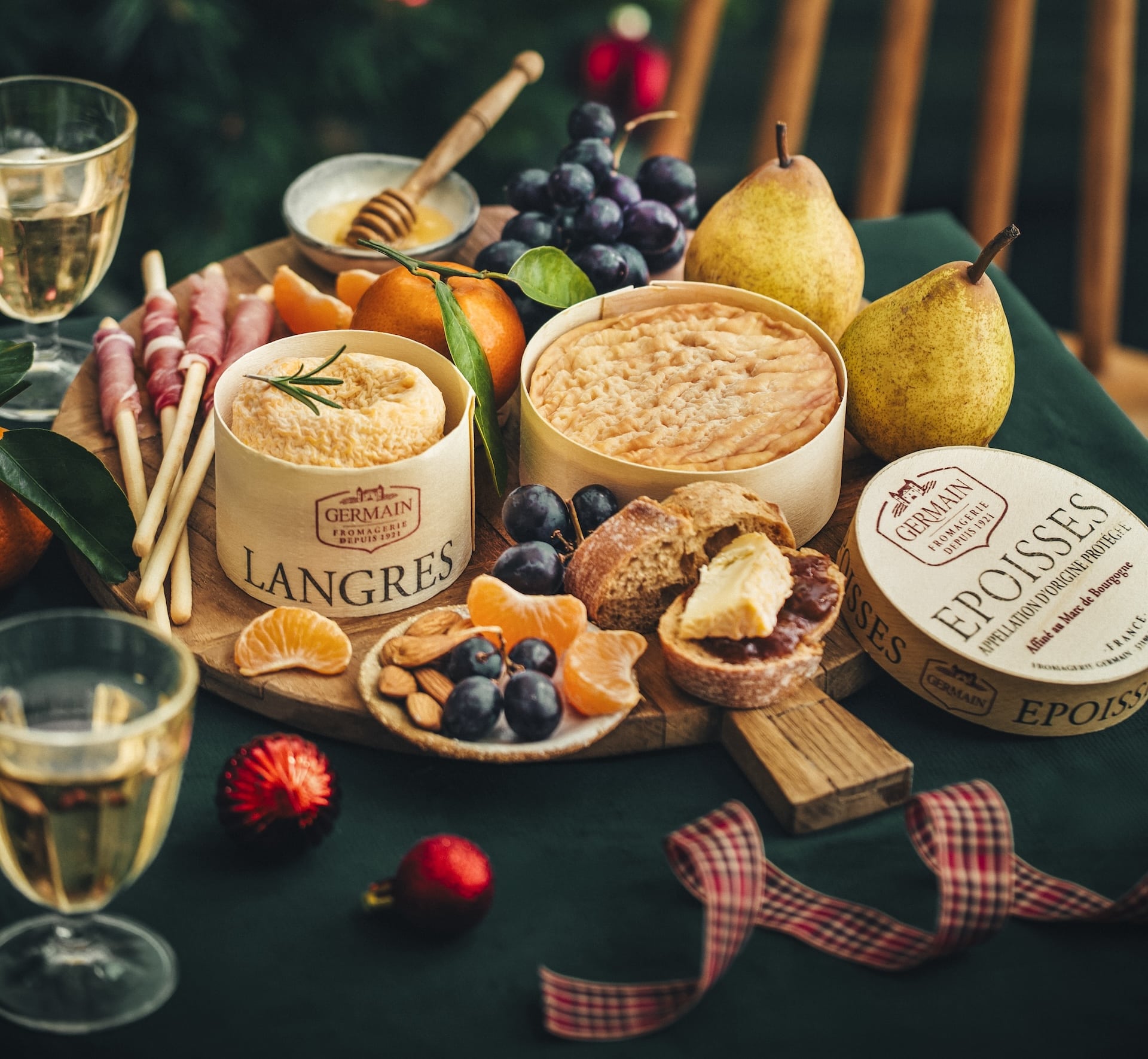 planche apéritive de noël au langres et à l’epoisses